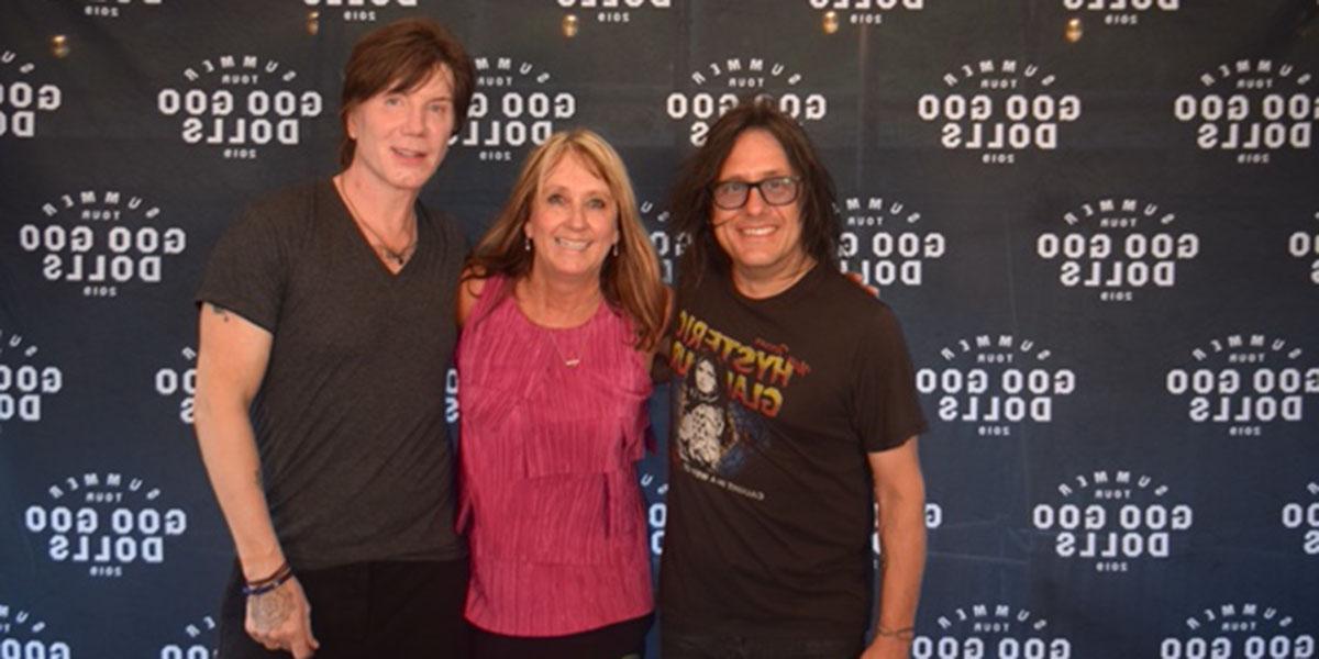 Wendy Chasser with members of the Goo Goo Dolls